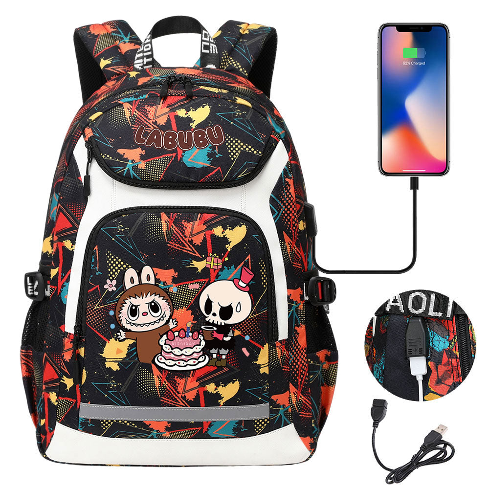 La Bubu USB Charging Backpack School NoteBook Laptop Travel Bags
