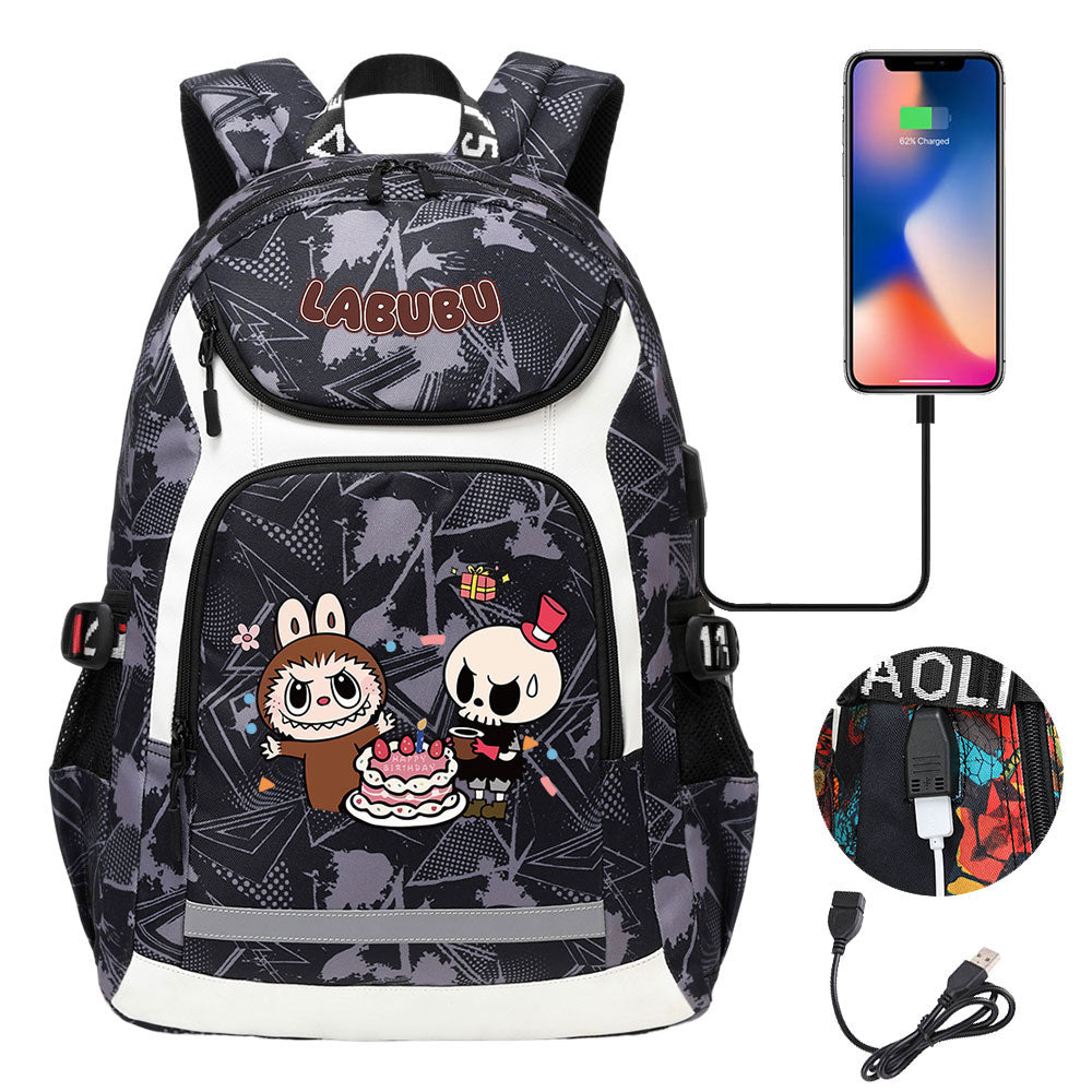 La Bubu USB Charging Backpack School NoteBook Laptop Travel Bags