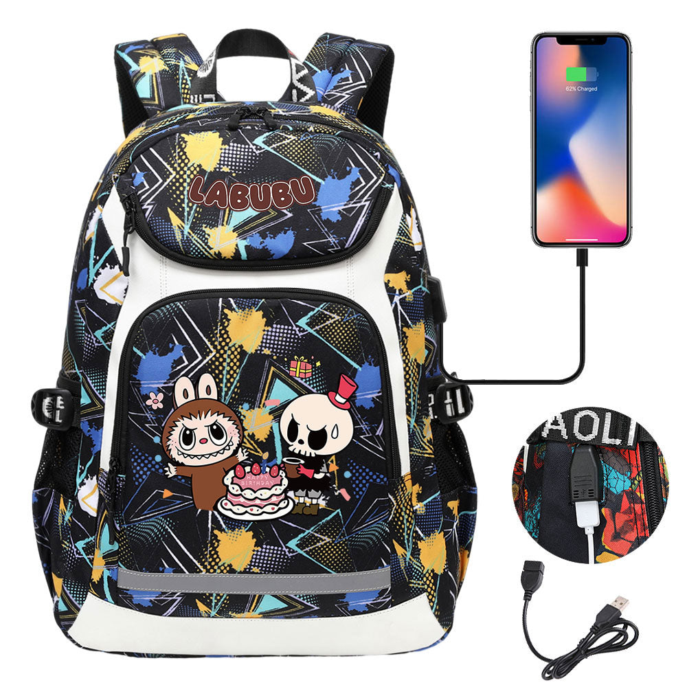 La Bubu USB Charging Backpack School NoteBook Laptop Travel Bags