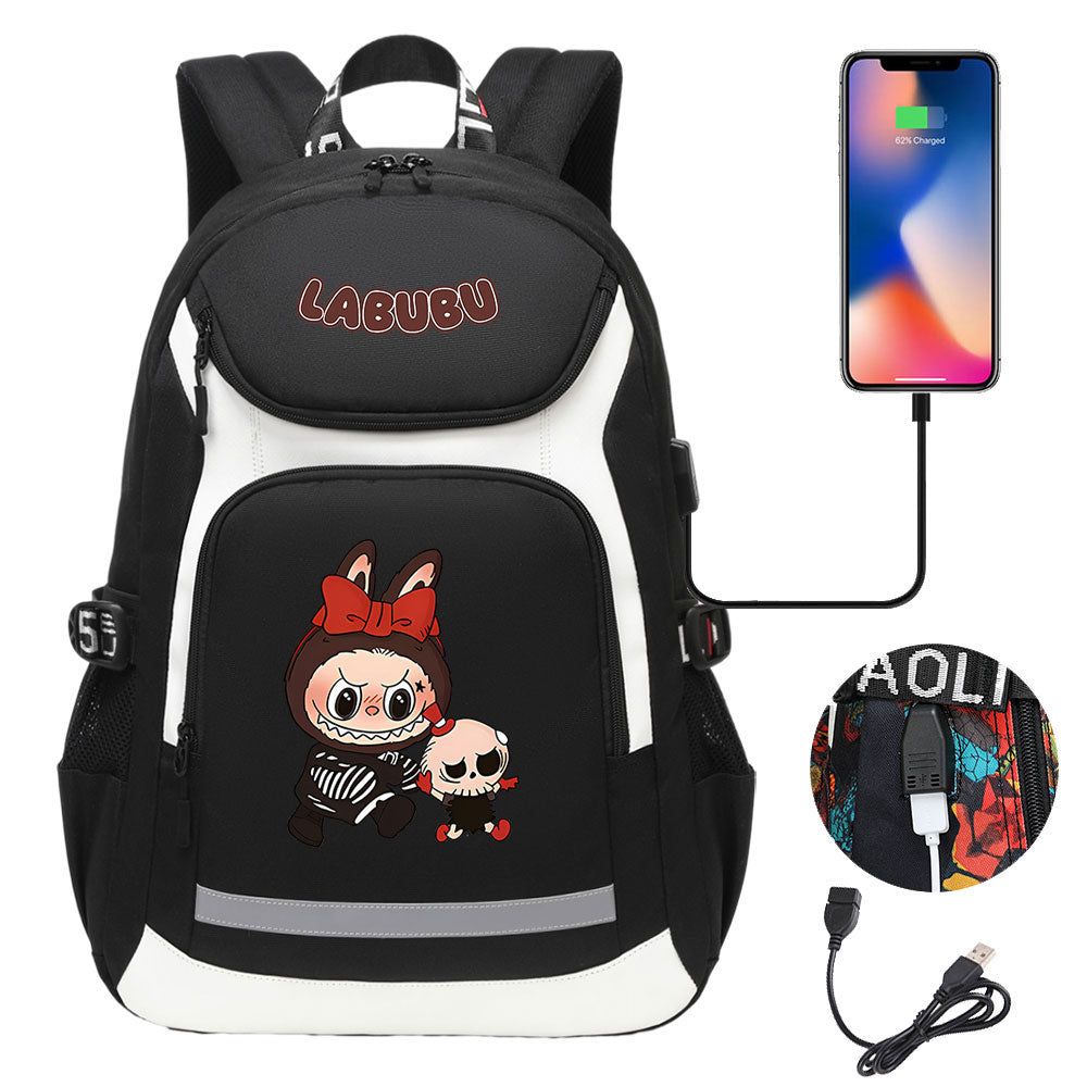 La Bubu USB Charging Backpack School NoteBook Laptop Travel Bags