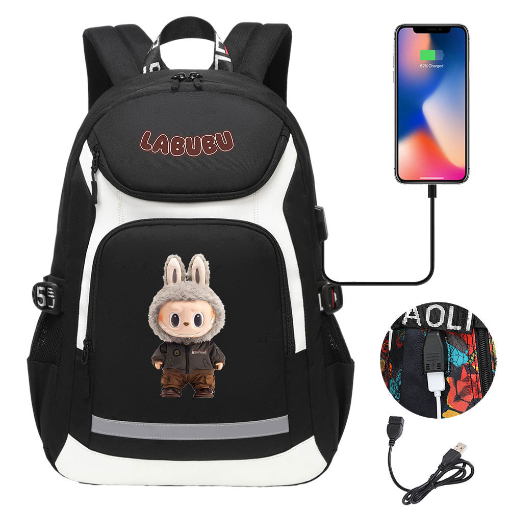 La Bubu USB Charging Backpack School NoteBook Laptop Travel Bags