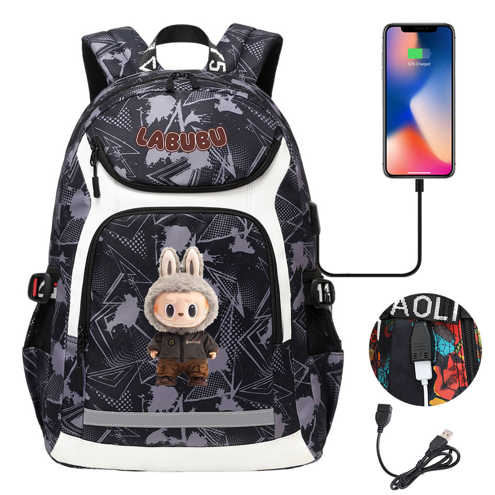 La Bubu USB Charging Backpack School NoteBook Laptop Travel Bags