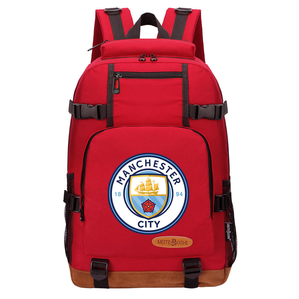 Manchester City Football Club School Bookbag Travel Backpack Bags