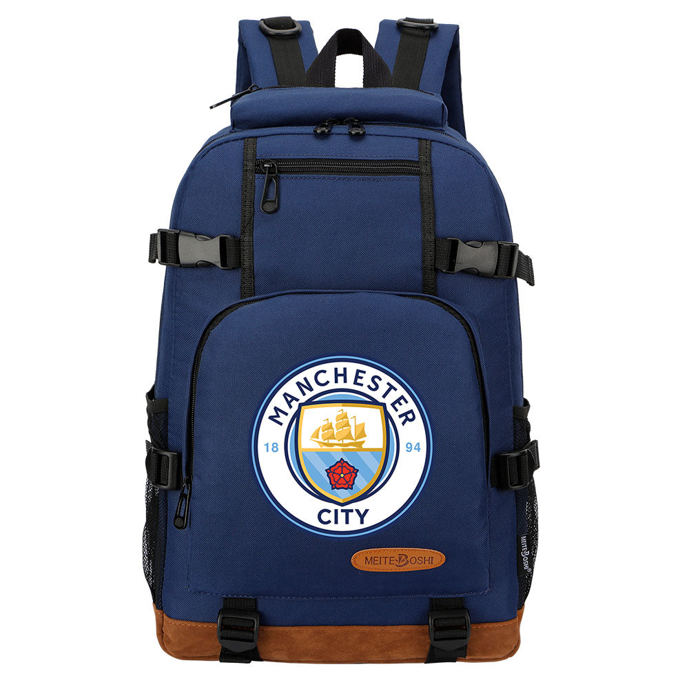 Manchester City Football Club School Bookbag Travel Backpack Bags