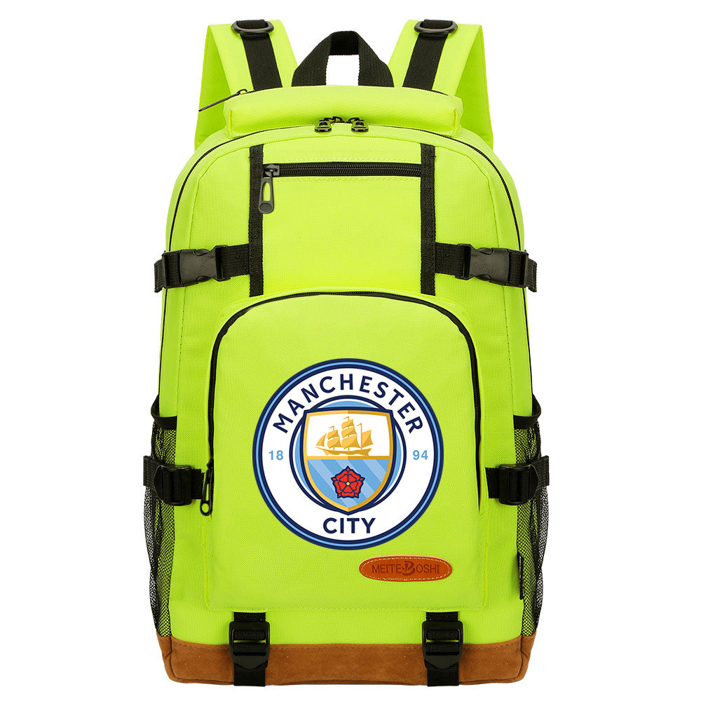 Manchester City Football Club School Bookbag Travel Backpack Bags
