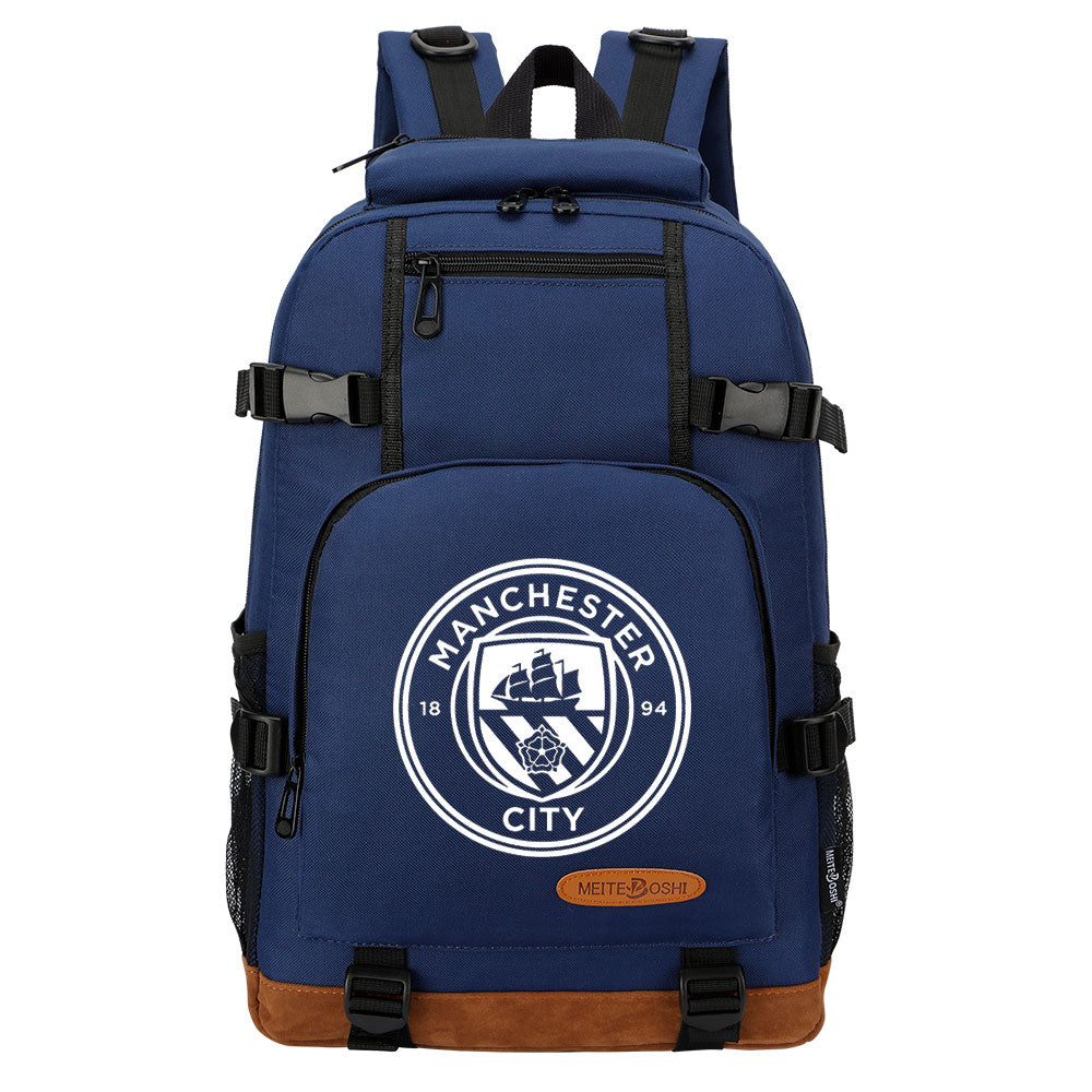 Manchester City Football Club School Bookbag Travel Backpack Bags
