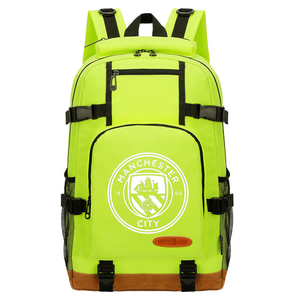 Manchester City Football Club School Bookbag Travel Backpack Bags