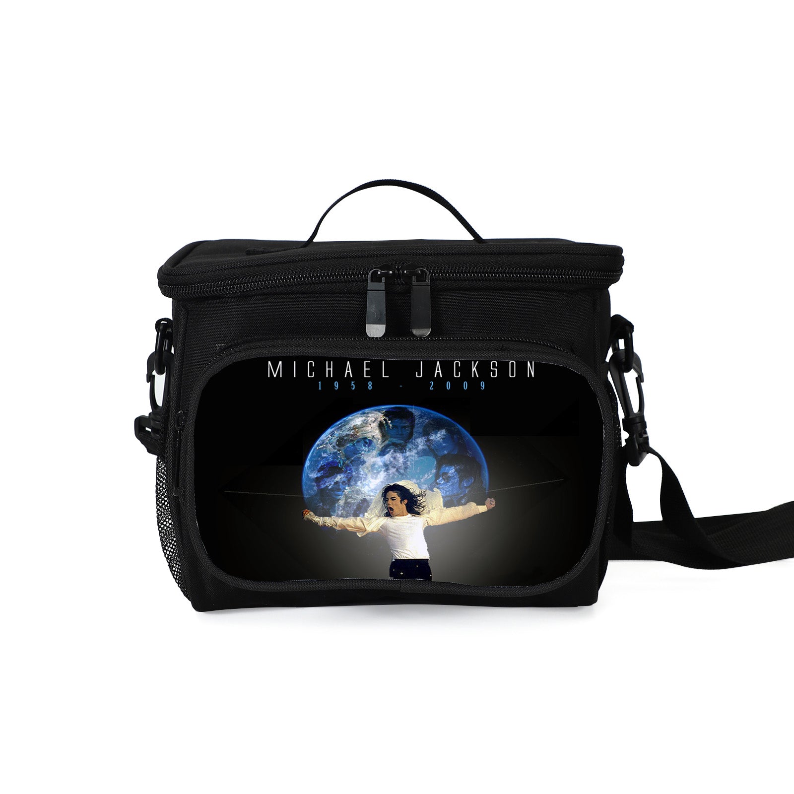 Michael Jackson Portable Lunch Box School Tote Storage Picnic Bag