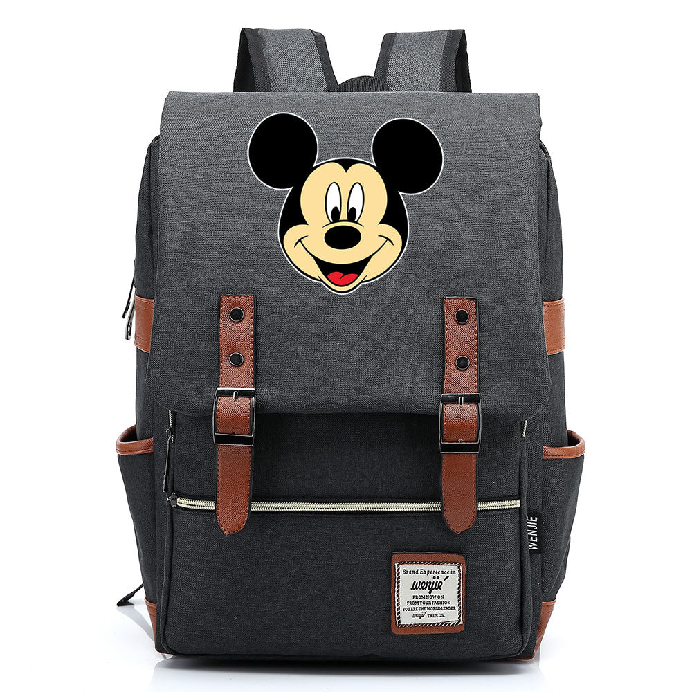 Mickey Mouse Canvas Travel Backpack School Bag