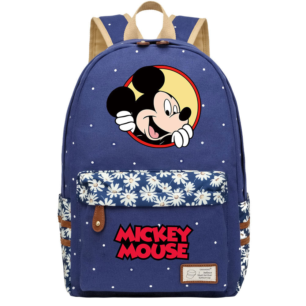 Mickey Mouse Canvas Travel Backpack School Bag for Girl Boy Kids