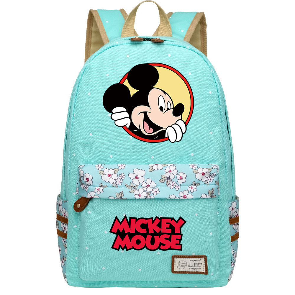 Mickey Mouse Canvas Travel Backpack School Bag for Girl Boy Kids