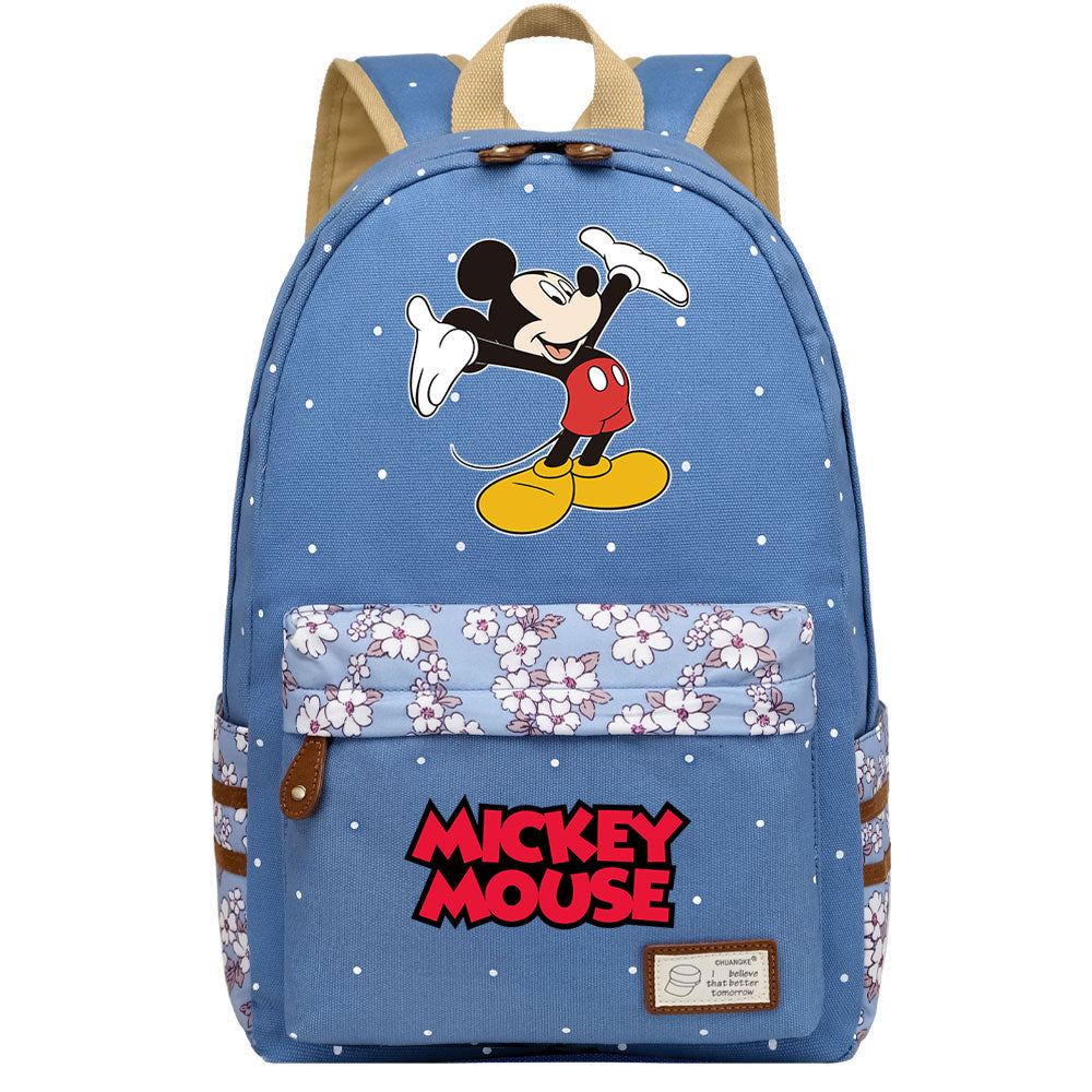 Mickey Mouse Canvas Travel Backpack School Bag for Girl Boy Kids