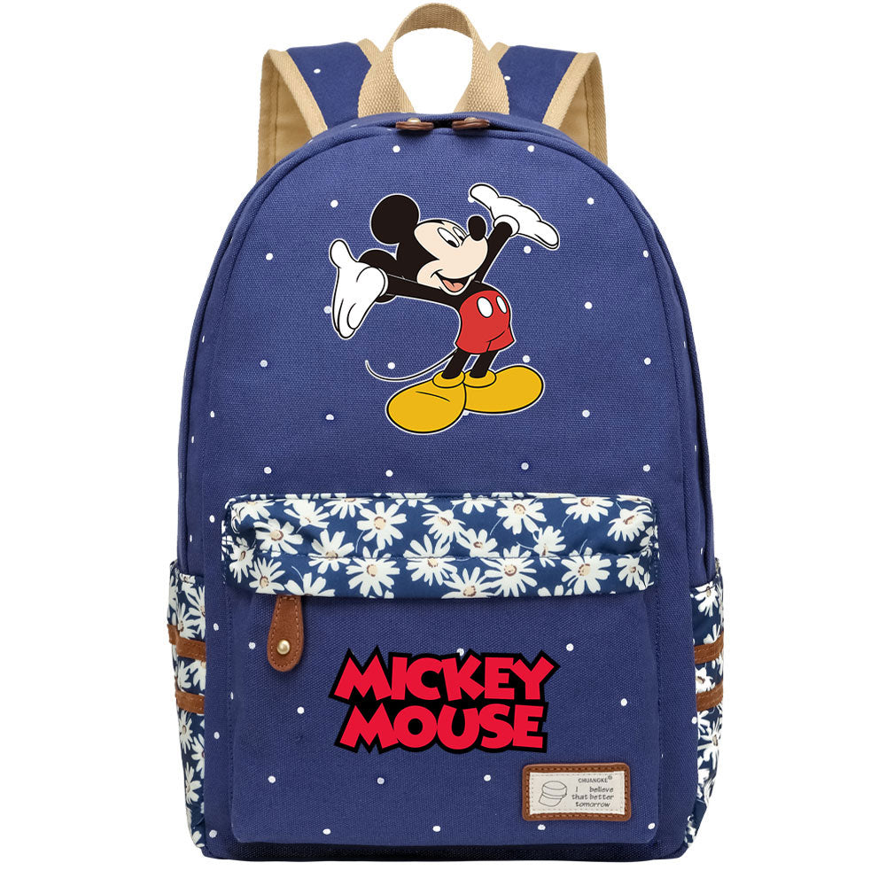 Mickey Mouse Canvas Travel Backpack School Bag for Girl Boy Kids