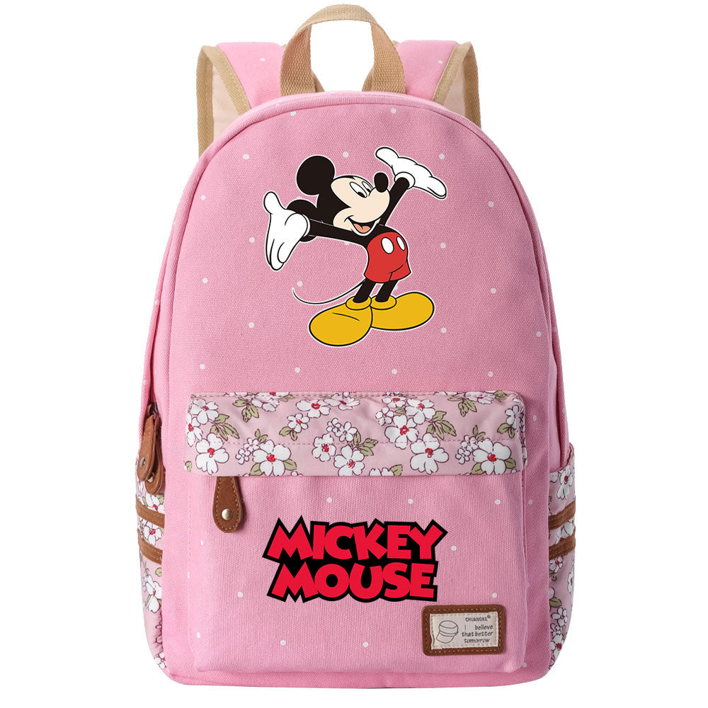 Mickey Mouse Canvas Travel Backpack School Bag for Girl Boy Kids