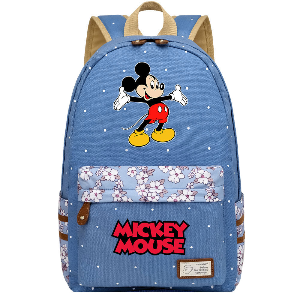 Mickey Mouse Canvas Travel Backpack School Bag for Girl Boy Kids