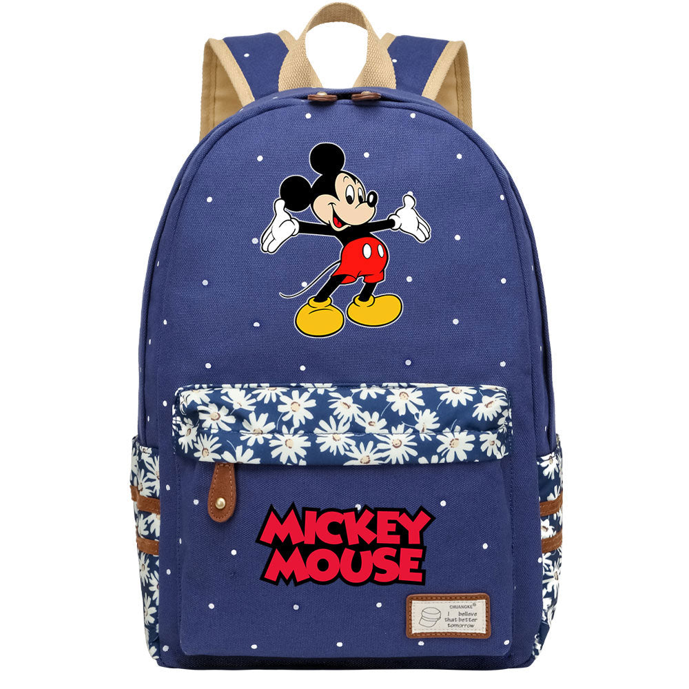 Mickey Mouse Canvas Travel Backpack School Bag for Girl Boy Kids