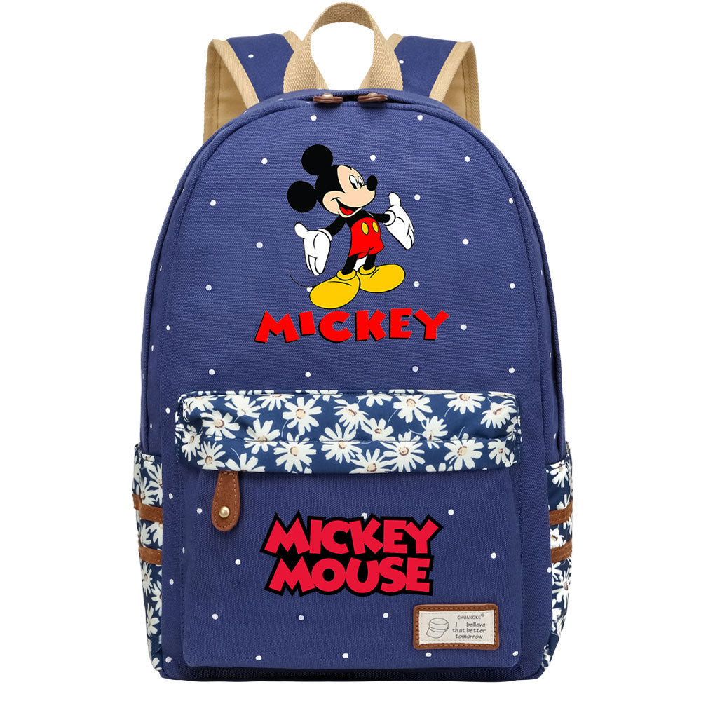 Mickey Mouse Canvas Travel Backpack School Bag for Girl Boy Kids