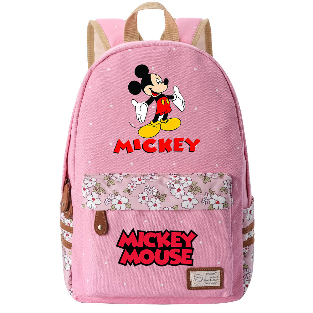 Mickey Mouse Canvas Travel Backpack School Bag for Girl Boy Kids