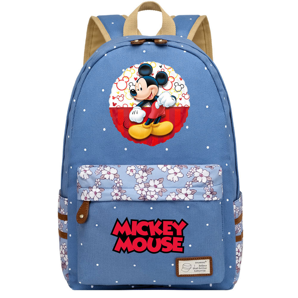Mickey Mouse Canvas Travel Backpack School Bag for Girl Boy Kids