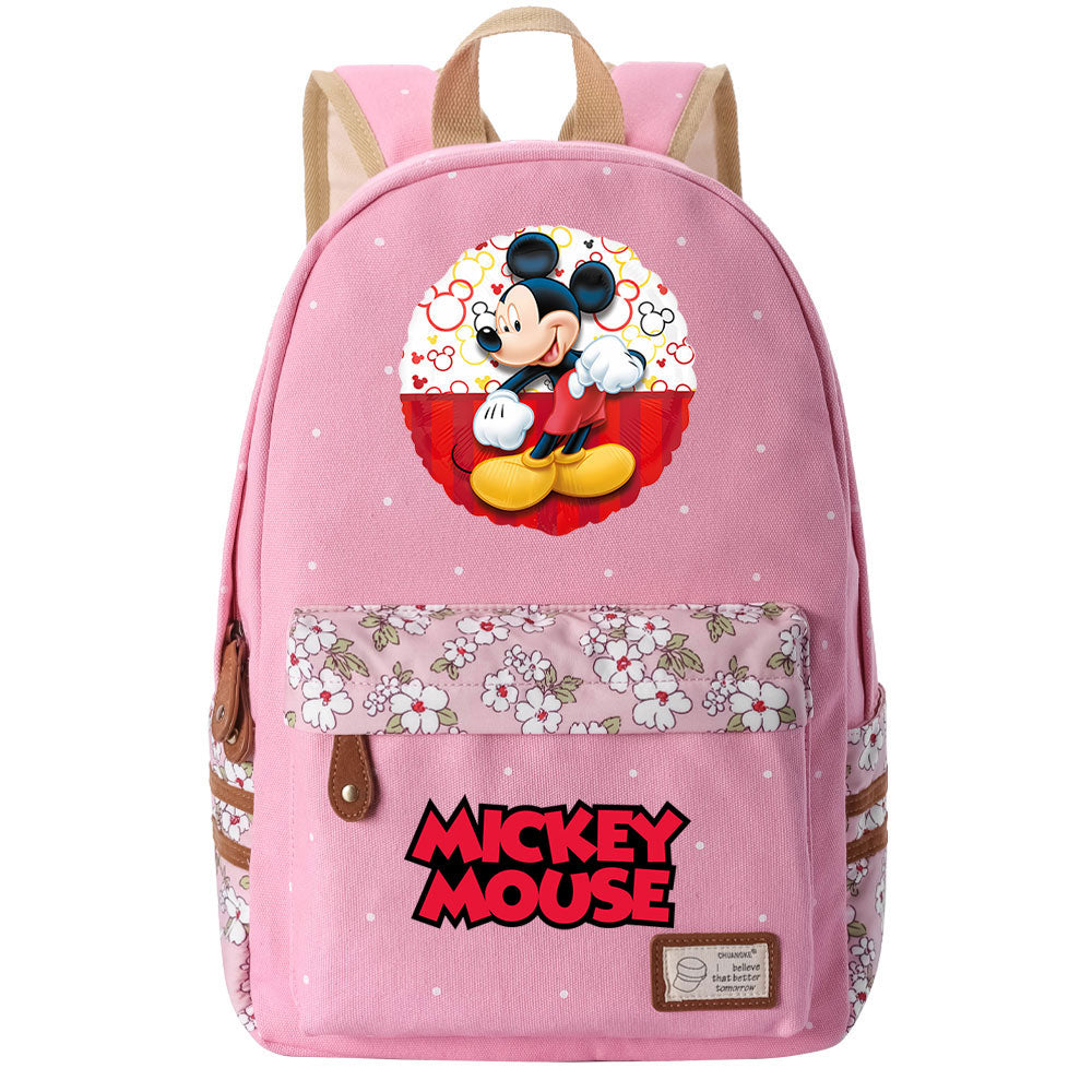 Mickey Mouse Canvas Travel Backpack School Bag for Girl Boy Kids