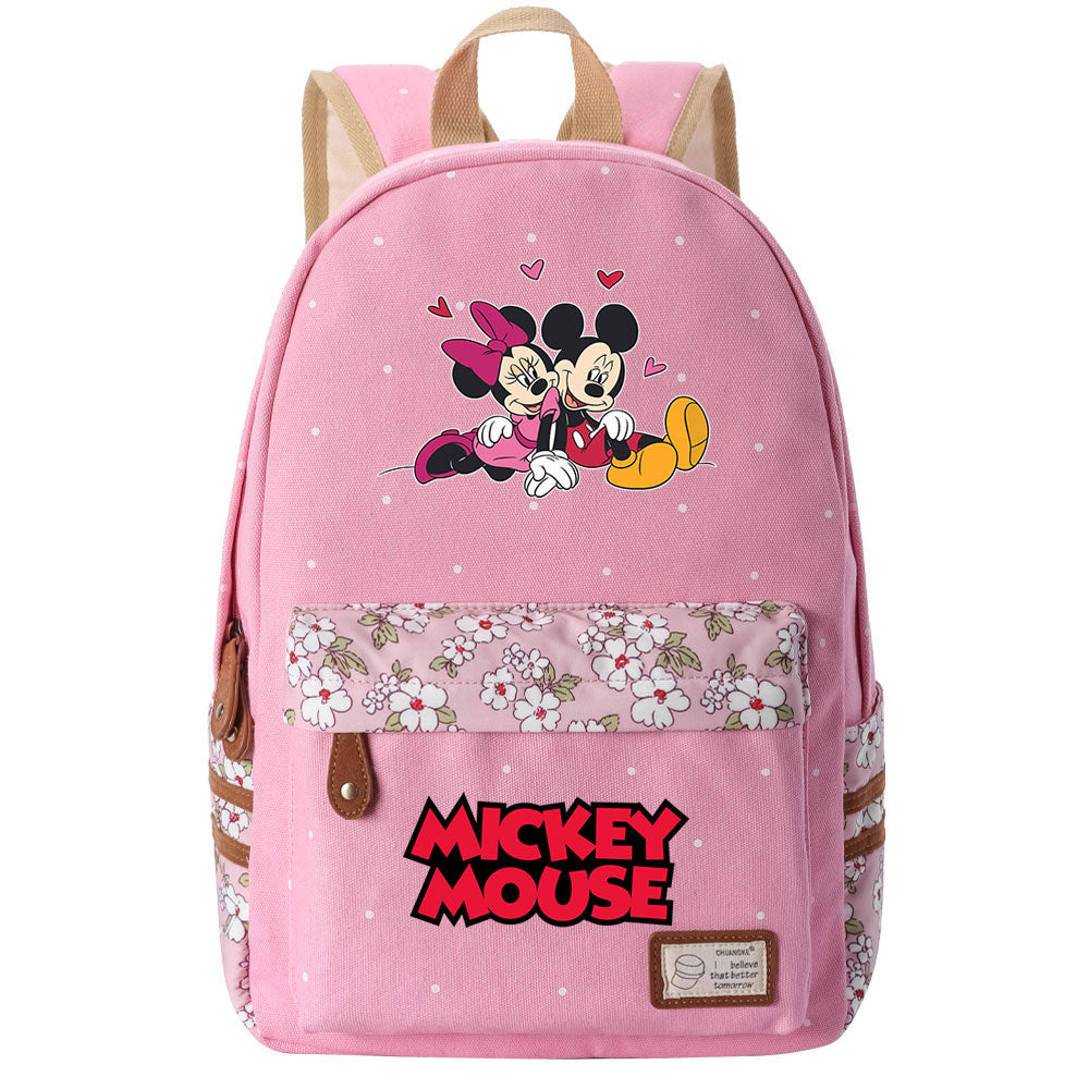Mickey Mouse Canvas Travel Backpack School Bag for Girl Boy Kids