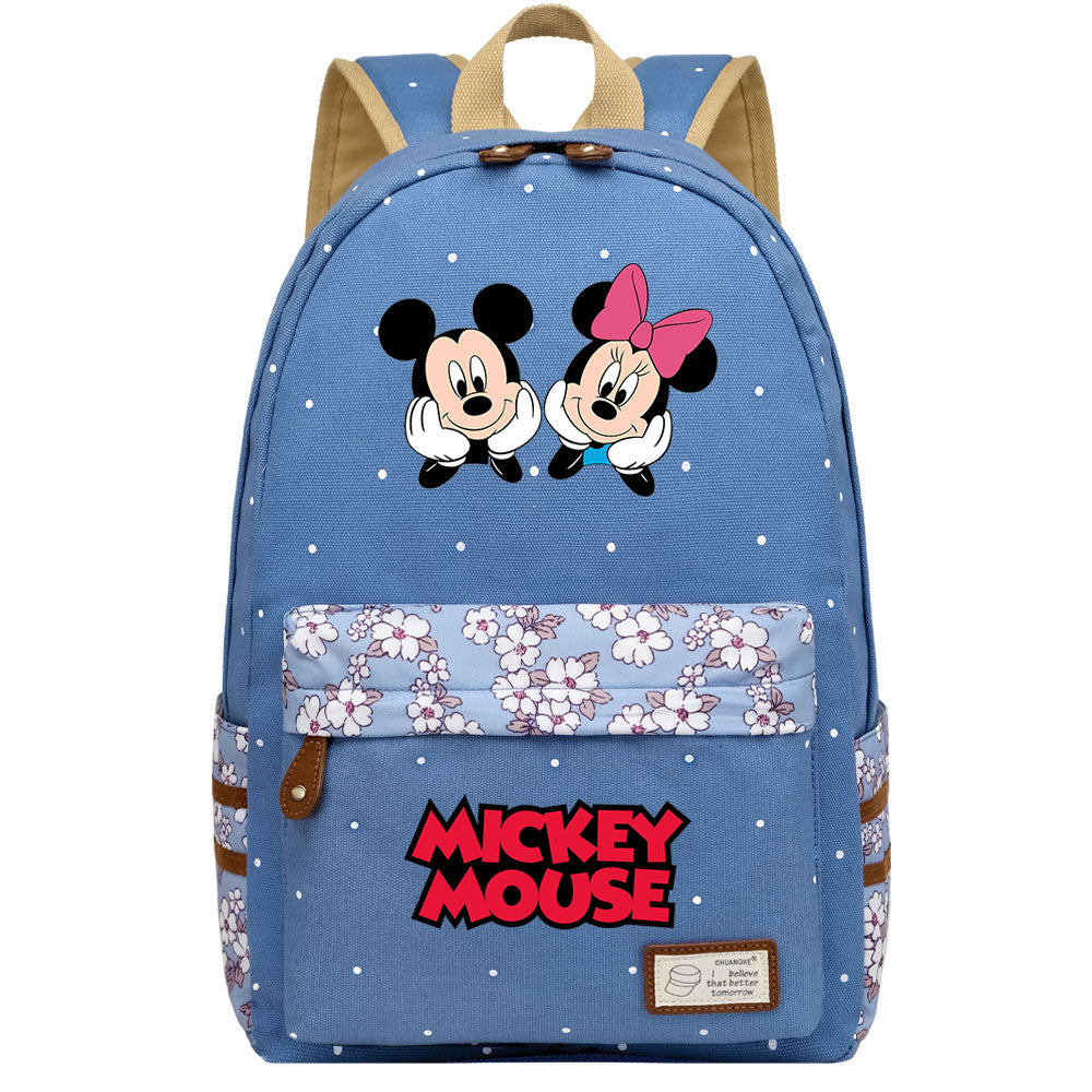 Mickey Mouse Canvas Travel Backpack School Bag for Girl Boy Kids