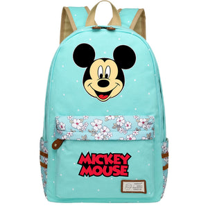 Mickey Mouse Canvas Travel Backpack School Bag for Girl Boy Kids