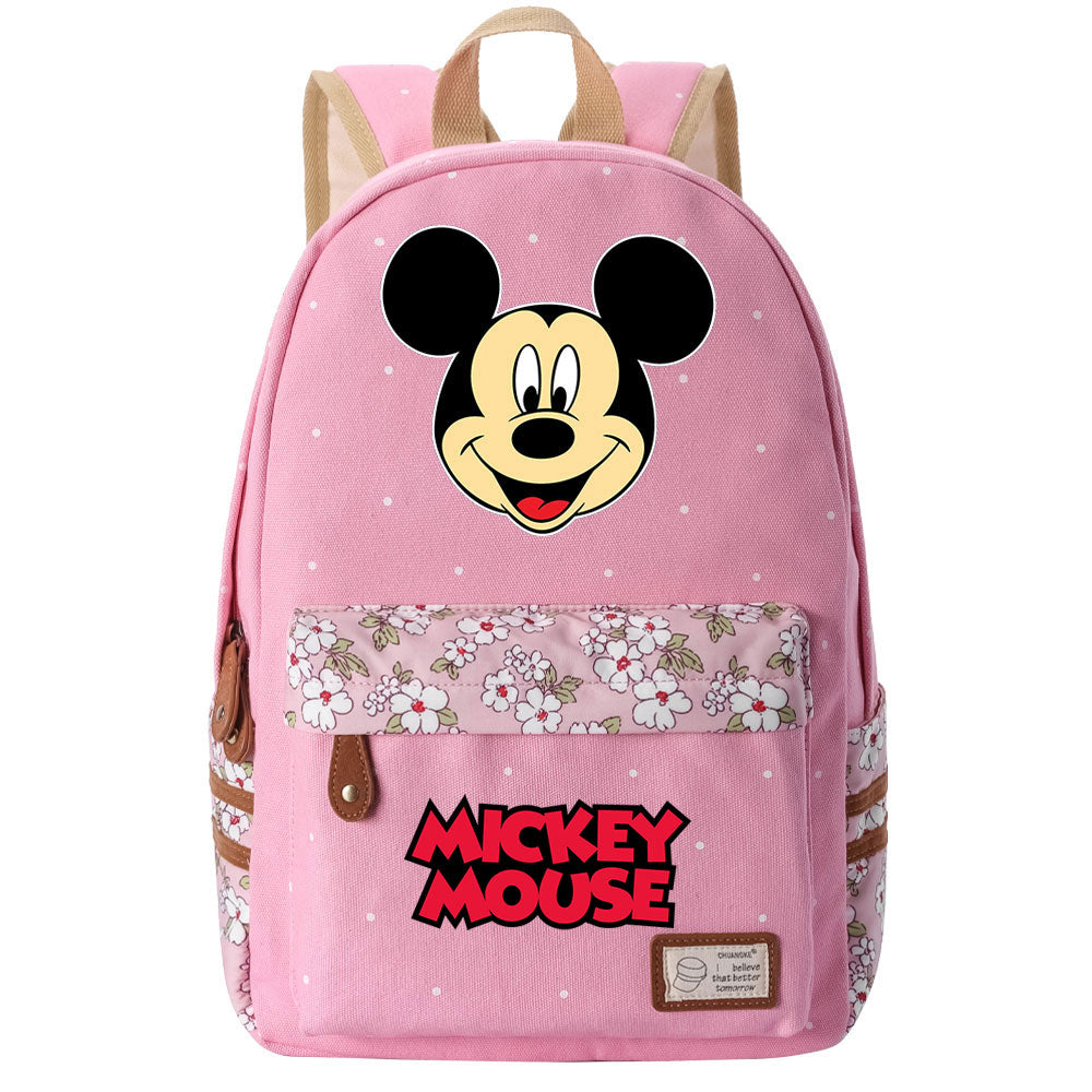 Mickey Mouse Canvas Travel Backpack School Bag for Girl Boy Kids