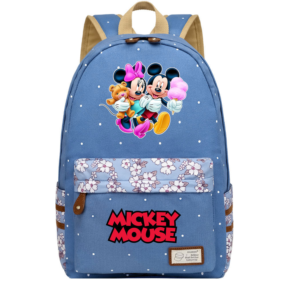Mickey Mouse Canvas Travel Backpack School Bag for Girl Boy Kids