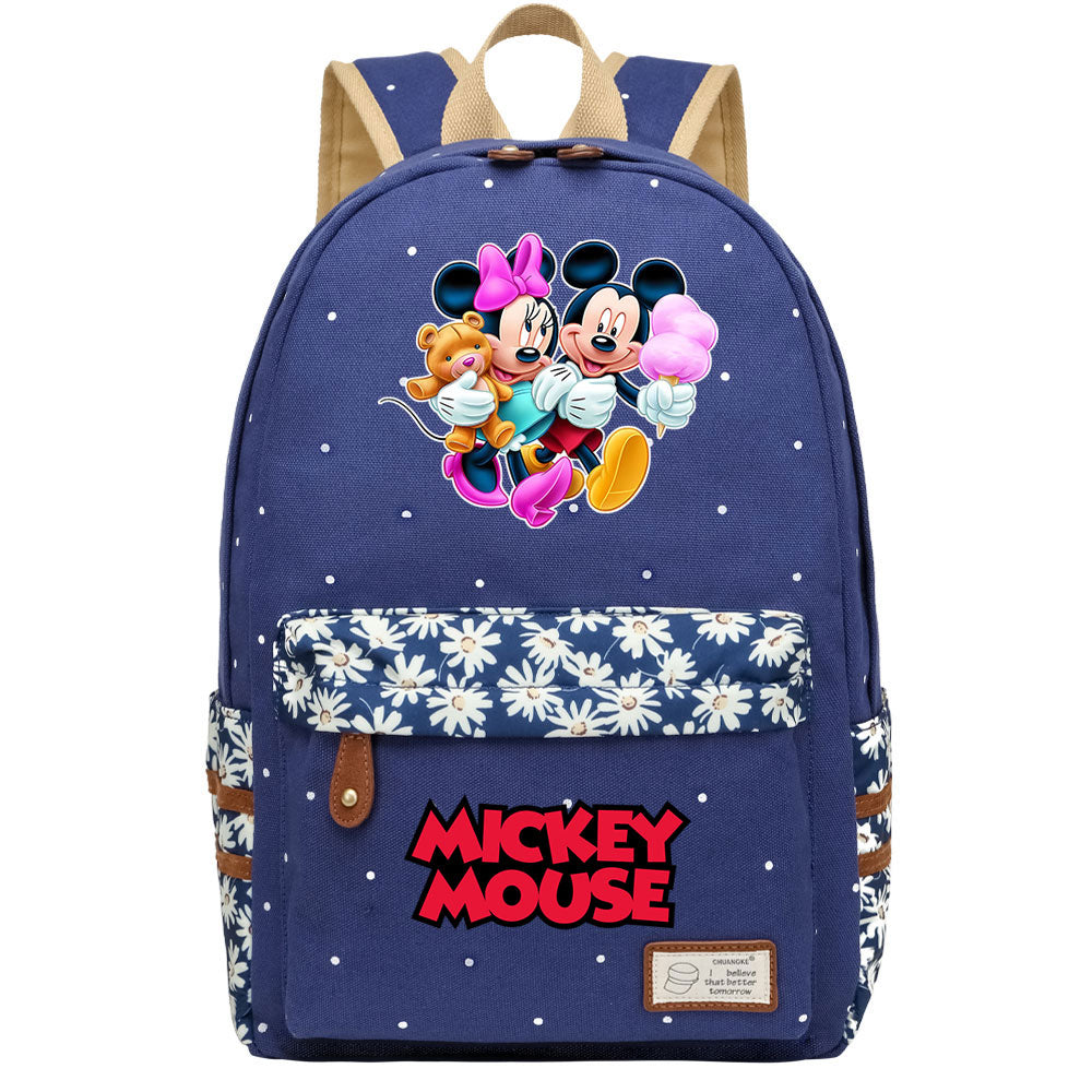 Mickey Mouse Canvas Travel Backpack School Bag for Girl Boy Kids