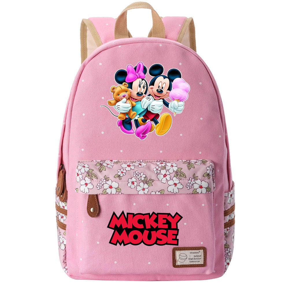 Mickey Mouse Canvas Travel Backpack School Bag for Girl Boy Kids