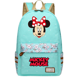 Mickey Mouse Canvas Travel Backpack School Bag for Girl Boy Kids