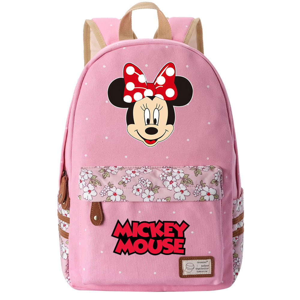 Mickey Mouse Canvas Travel Backpack School Bag for Girl Boy Kids