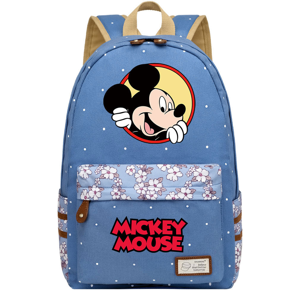 Mickey Mouse Canvas Travel Backpack School Bag for Girl Boy Kids