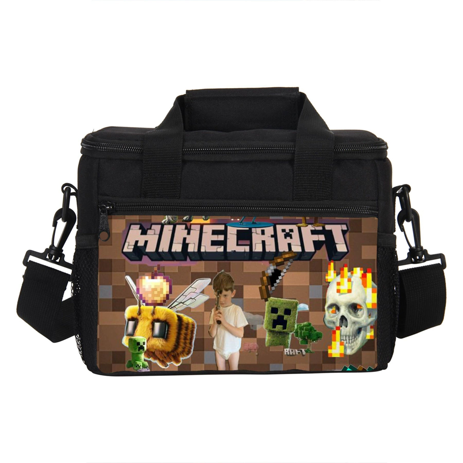 Minecraft Portable Lunch Box School Tote Storage Picnic Bag