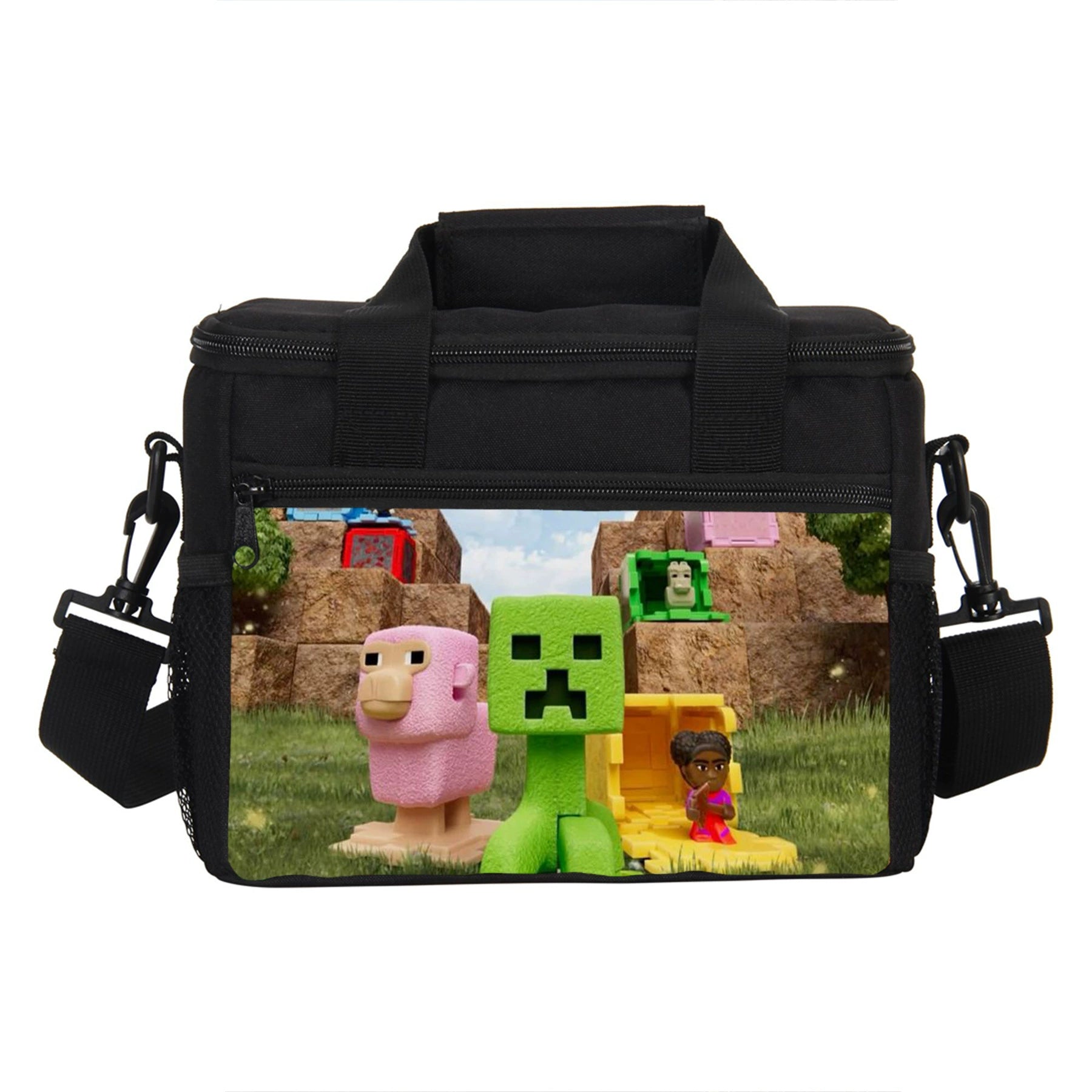 Minecraft Portable Lunch Box School Tote Storage Picnic Bag