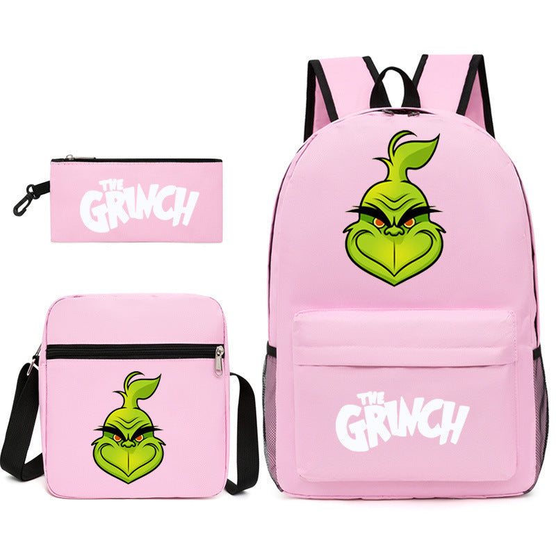 How the Grinch Stole Christmas SchoolBag Backpack Shoulder Bag Book Pencil Bags 3pcs Set