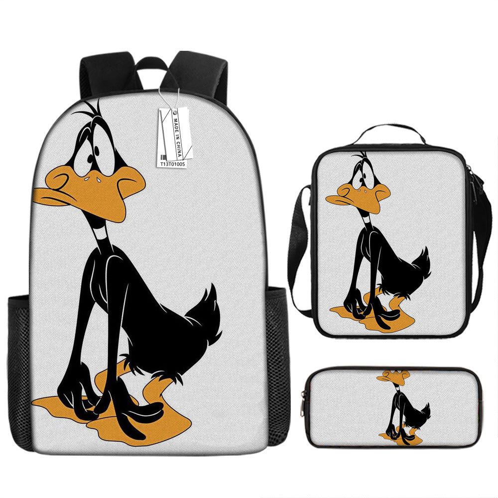 Looney Tunes Schoolbag Backpack Lunch Bag Pencil Case 3pcs Set Gift for Kids Students