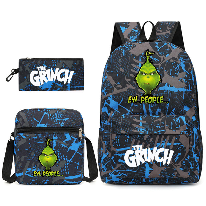 How the Grinch Stole Christmas SchoolBag Backpack Shoulder Bag Book Pencil Bags 3pcs Set