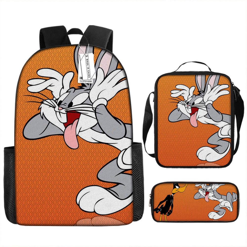 Looney Tunes Schoolbag Backpack Lunch Bag Pencil Case 3pcs Set Gift for Kids Students