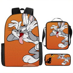Looney Tunes Schoolbag Backpack Lunch Bag Pencil Case 3pcs Set Gift for Kids Students