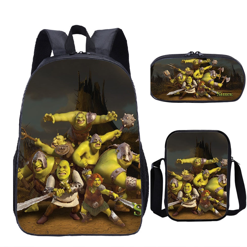 Shrek Schoolbag Backpack Lunch Bag Pencil Case 3pcs Set Gift for Kids Students