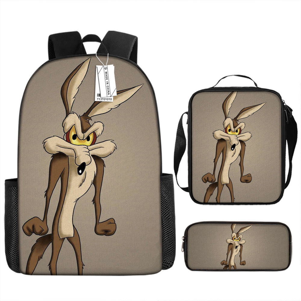 Looney Tunes Schoolbag Backpack Lunch Bag Pencil Case 3pcs Set Gift for Kids Students