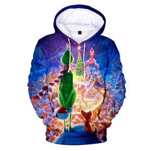 How the Grinch Stole Christmas The Grinch Cosplay Hoodie Sweatshirt Unisex Zipper Jacket Coat