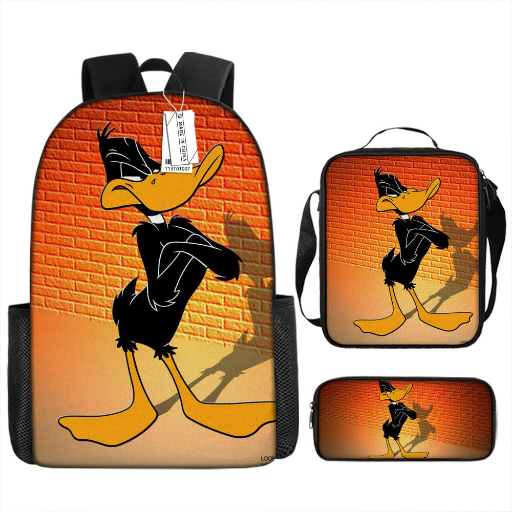 Looney Tunes Schoolbag Backpack Lunch Bag Pencil Case 3pcs Set Gift for Kids Students