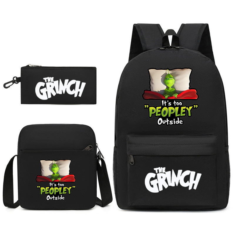 How the Grinch Stole Christmas SchoolBag Backpack Shoulder Bag Book Pencil Bags 3pcs Set