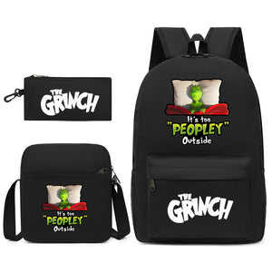 How the Grinch Stole Christmas SchoolBag Backpack Shoulder Bag Book Pencil Bags 3pcs Set