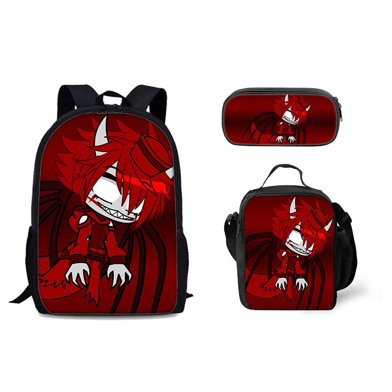 Choo Choo Charles School Bag Backpack Lunch Bag Pencil Case 3pcs Set Gift for Kids Students