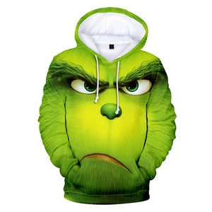 How the Grinch Stole Christmas The Grinch Cosplay Hoodie Sweatshirt Unisex Zipper Jacket Coat