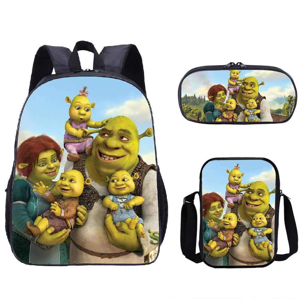 Shrek Schoolbag Backpack Lunch Bag Pencil Case 3pcs Set Gift for Kids Students